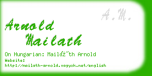 arnold mailath business card